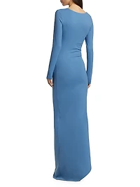 Ruched Jersey Maxi Dress