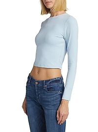 Jersey Long-Sleeve Crop Top