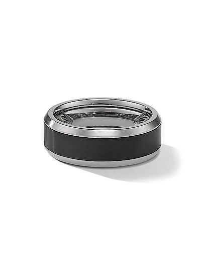 Beveled Band Ring in Titanium