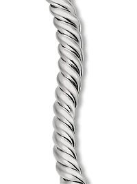 Sculpted Cable Double Wrap Bracelet Sterling Silver