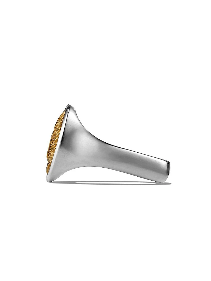 Petrvs Lion Pinky Ring Sterling Silver