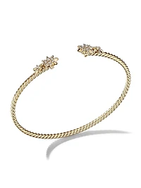 Petite Starburst Cable Bracelet 18K Yellow Gold