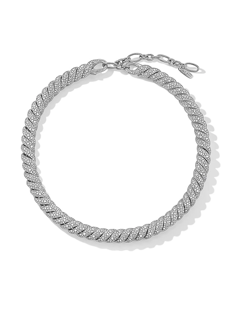 Sculpted Cable Necklace 18K White Gold