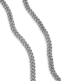 Curb Chain Necklace In Sterling Silver