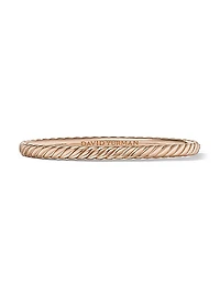 Sculpted Cable Bangle Bracelet in 18K Rose Gold, 4.6mm