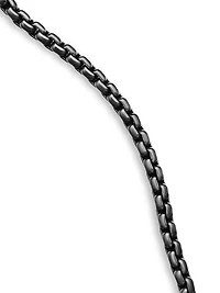 Box Chain Necklace Stainless Steel and Sterling Silver