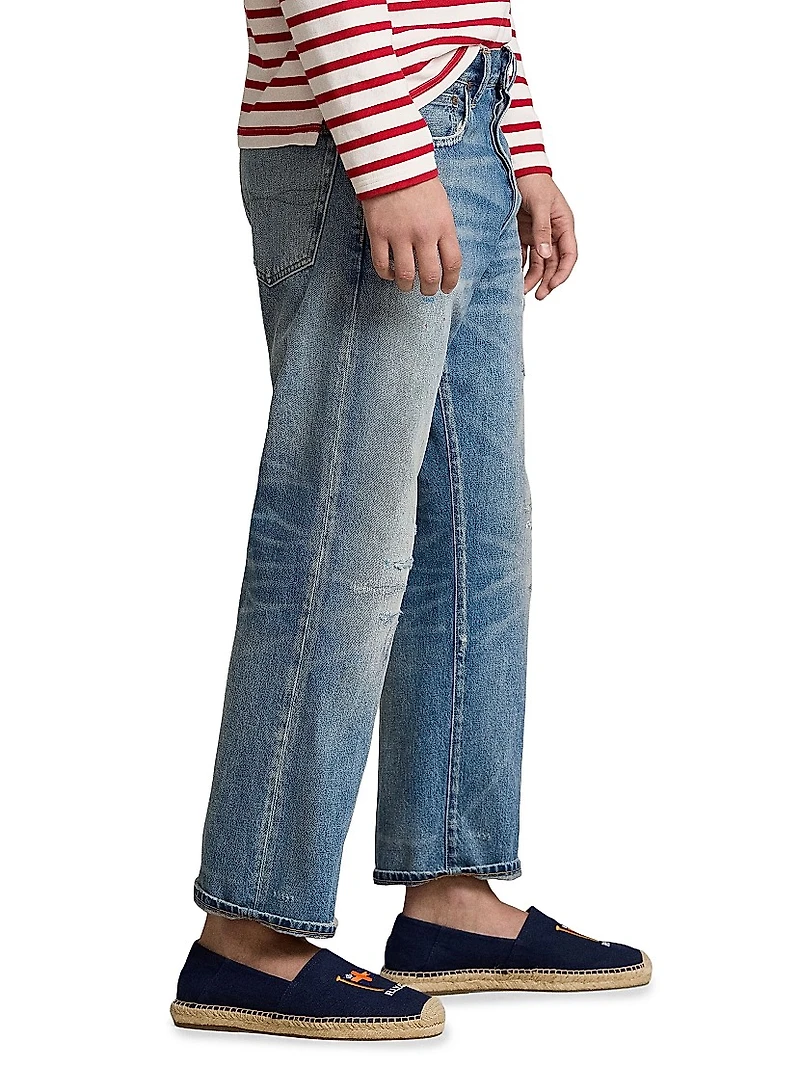 Distressed Slim-Fit Jeans