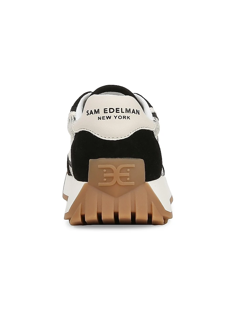 Luna Mixed-Media Sneakers