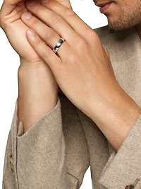 Streamline Band Ring 18K White Gold, 6mm