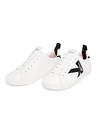Signature Leather-Textile Sneakers