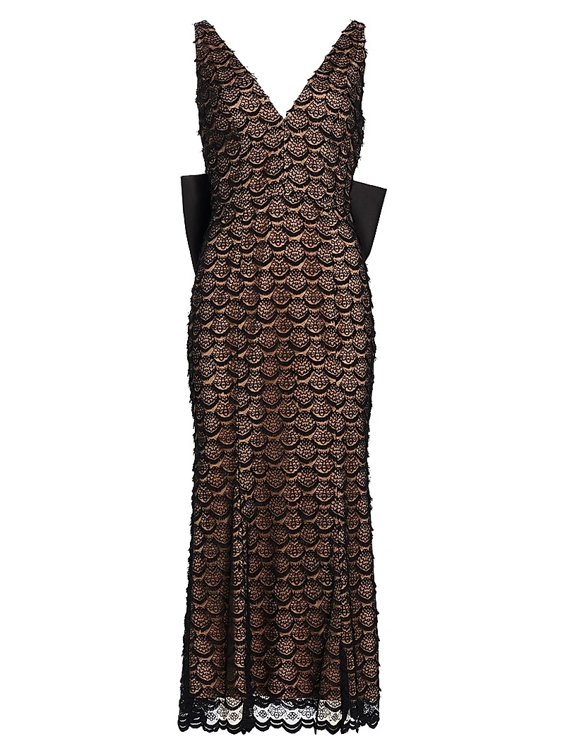 Elara Bow-Back Midi-Dress