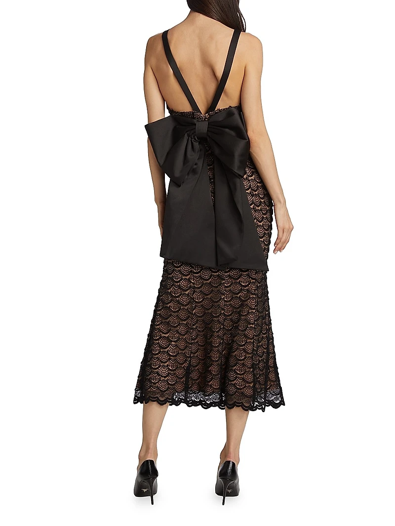 Elara Bow-Back Midi-Dress