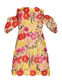 Stephanie Floral Embroidered Minidress