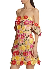 Stephanie Floral Embroidered Minidress