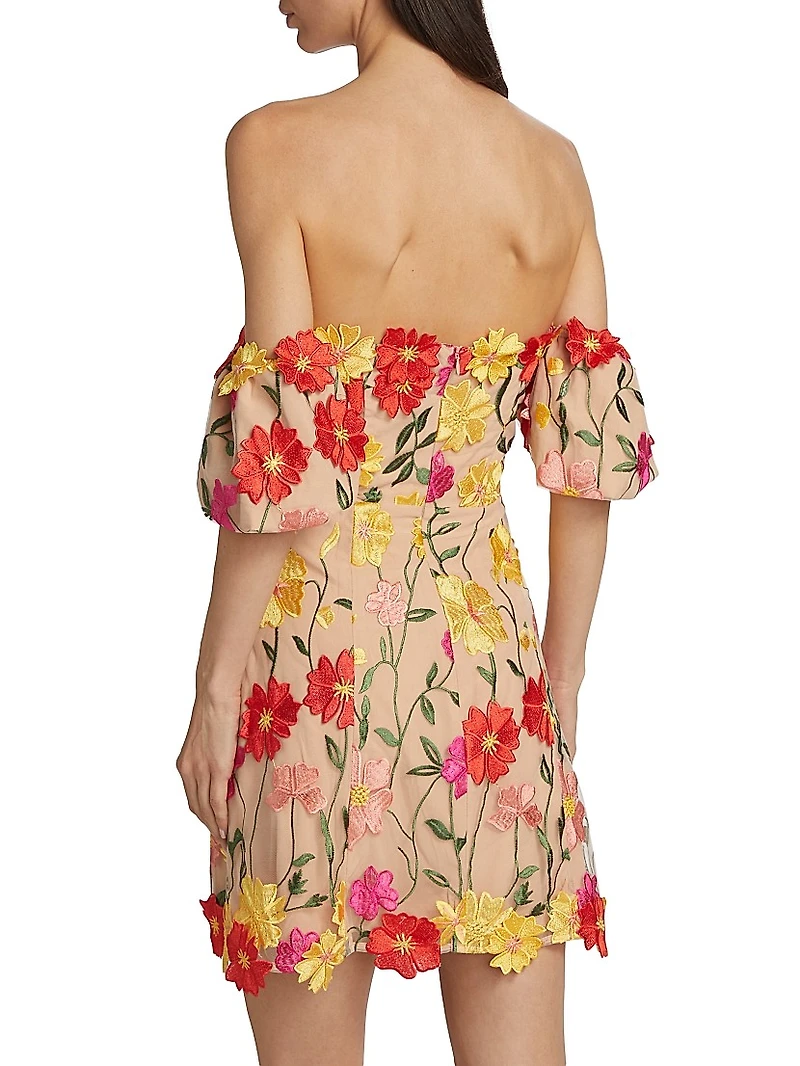 Stephanie Floral Embroidered Minidress