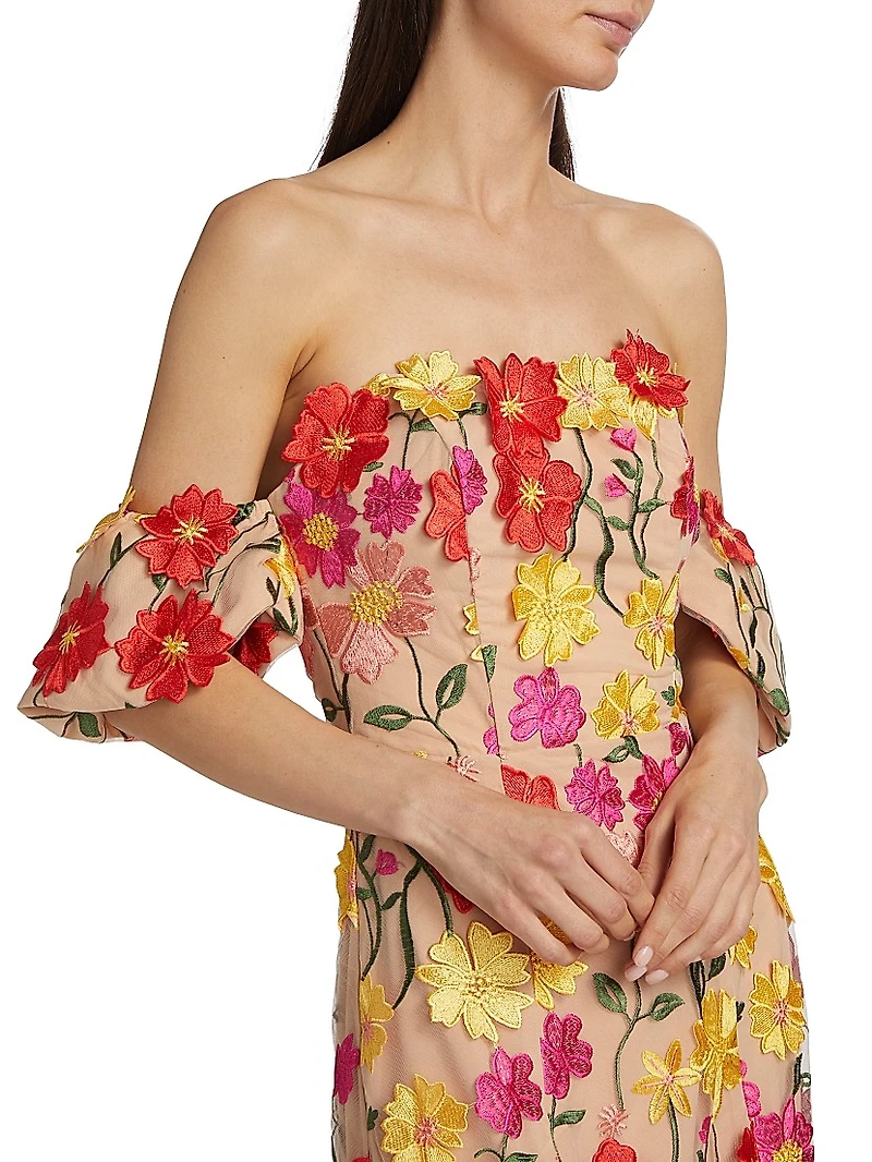 Stephanie Floral Embroidered Minidress