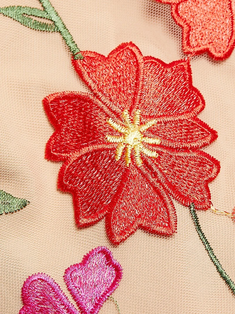 Stephanie Floral Embroidered Minidress