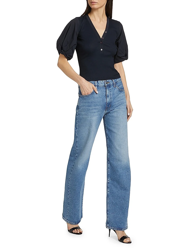 Faye High-Rise Wide-Leg Jeans