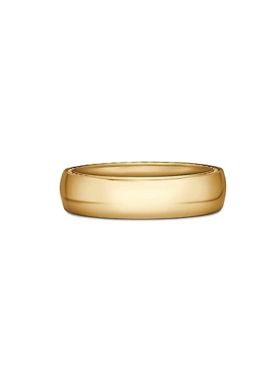 Streamline Band Ring 18K Yellow Gold, 6mm