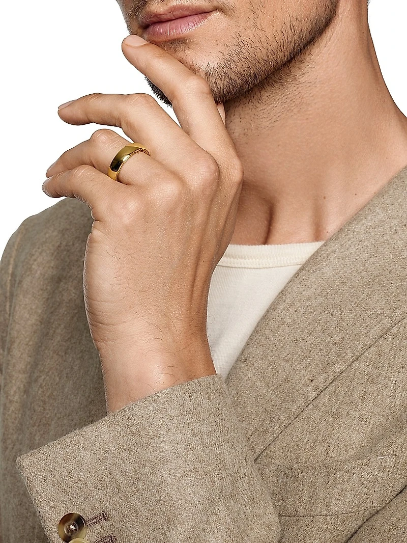 Streamline Band Ring 18K Yellow Gold, 6mm