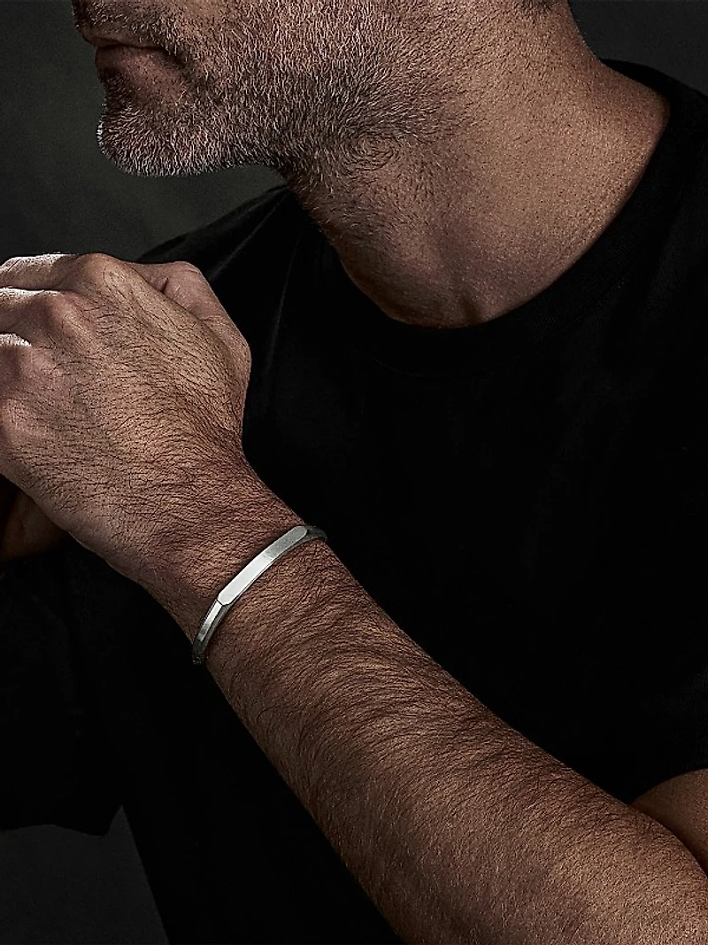 Streamline Cuff Bracelet In Sterling Silver