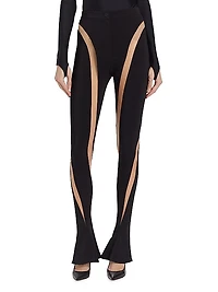 High-Rise Illusion Flare Pants