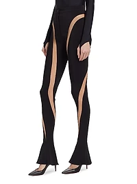 High-Rise Illusion Flare Pants