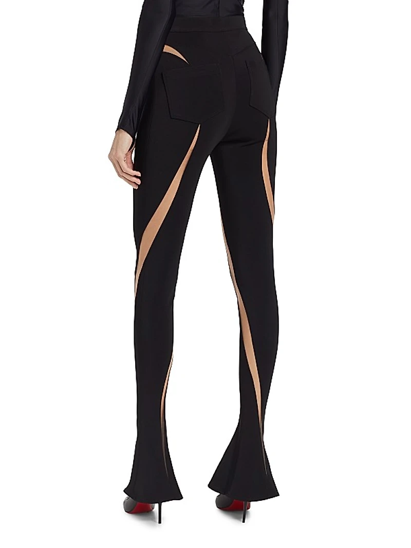 High-Rise Illusion Flare Pants