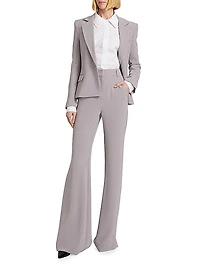 Crepe Flared Trousers
