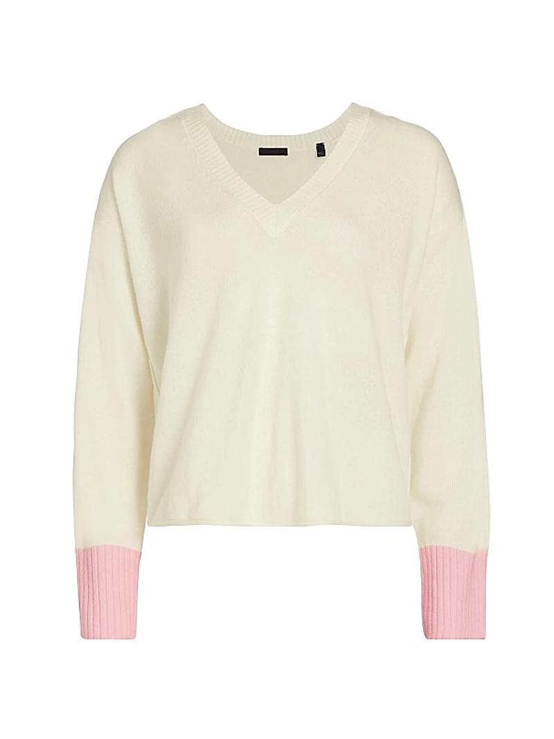 Wool-Cashmere Colorblock Sweater