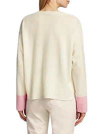 Wool-Cashmere Colorblock Sweater