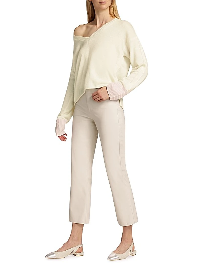 Wool-Cashmere Colorblock Sweater