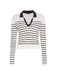 Stripe Polo Sweater