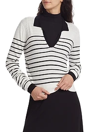 Stripe Polo Sweater