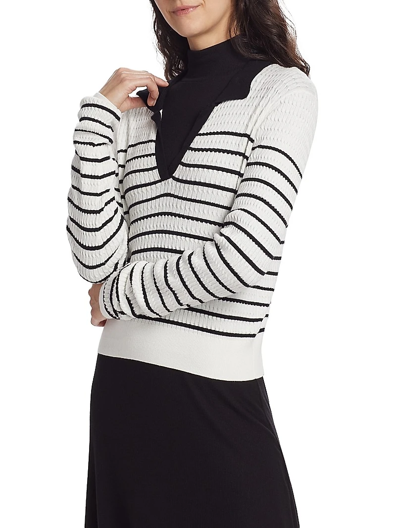 Stripe Polo Sweater