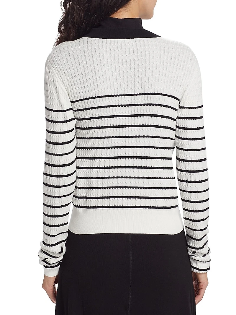 Stripe Polo Sweater