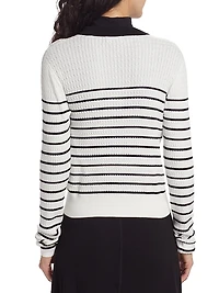 Stripe Polo Sweater