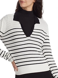 Stripe Polo Sweater