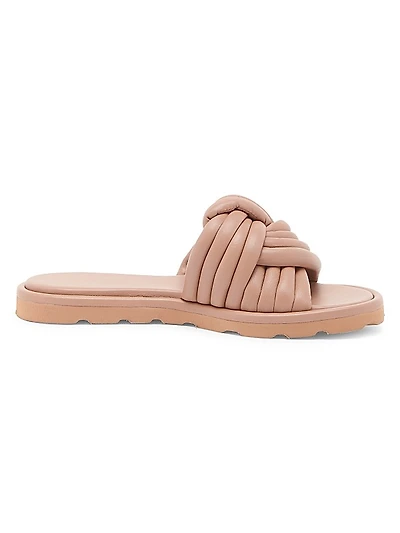 Ottavia Woven Leather Flat Sandals