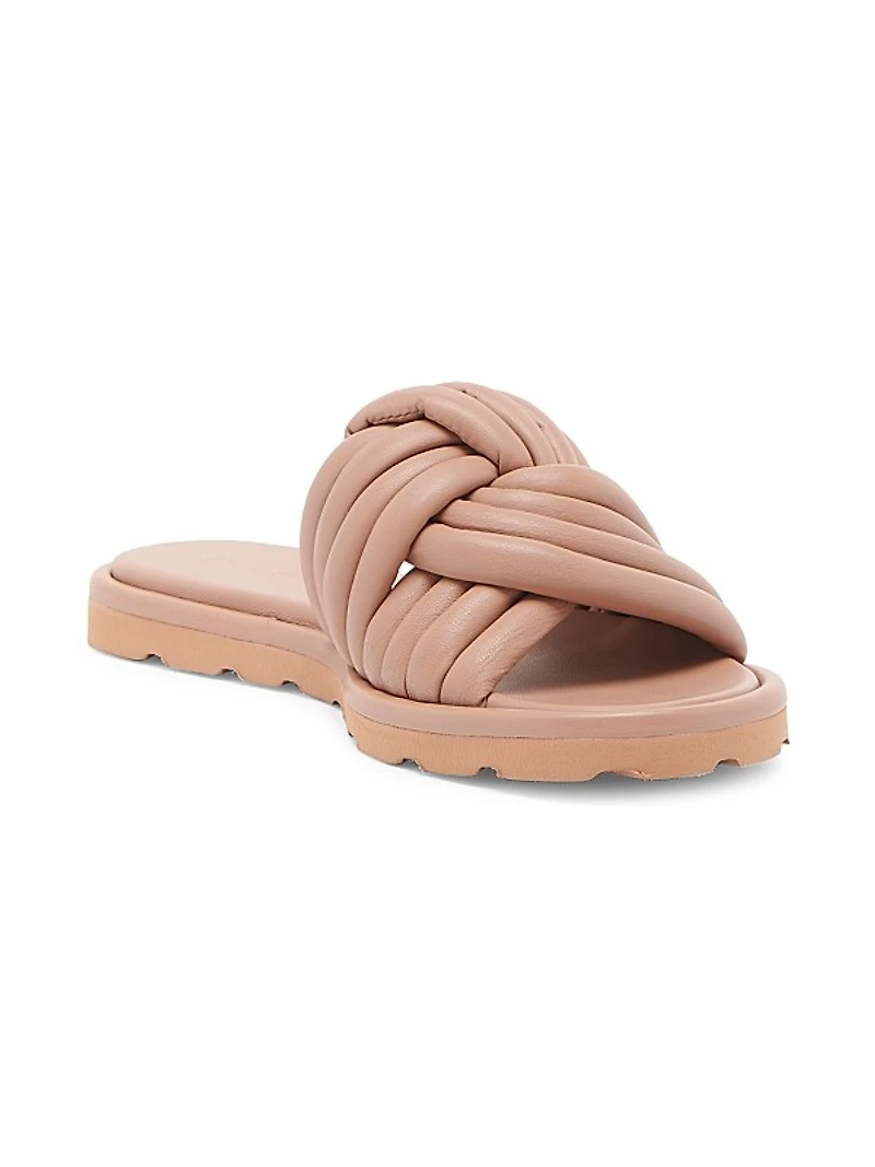 Ottavia Woven Leather Flat Sandals