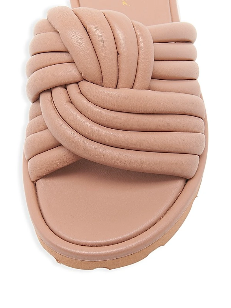Ottavia Woven Leather Flat Sandals