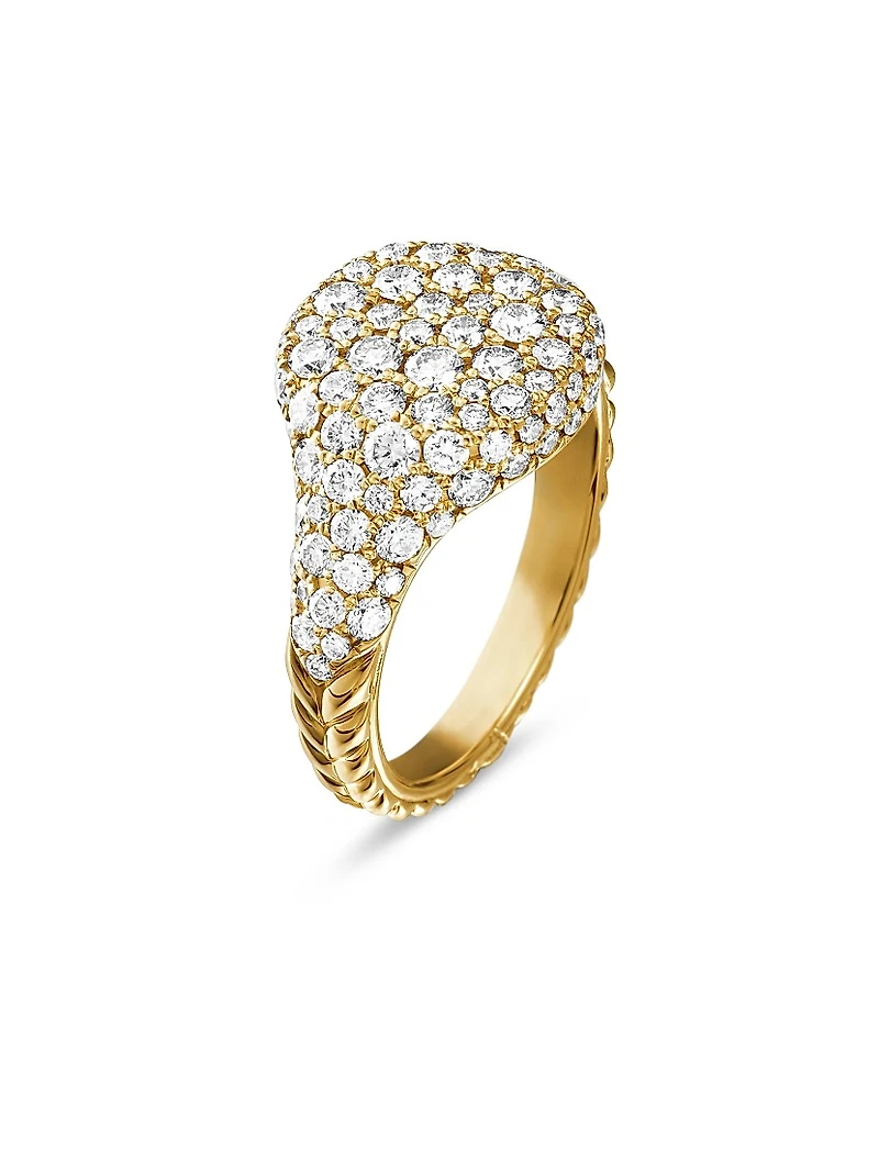 Chevron Pinky Ring 18K Yellow Gold