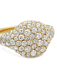 Chevron Pinky Ring 18K Yellow Gold