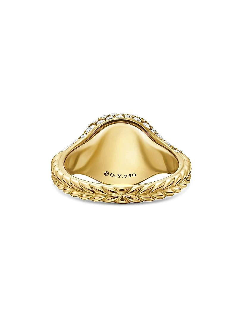 Chevron Pinky Ring 18K Yellow Gold