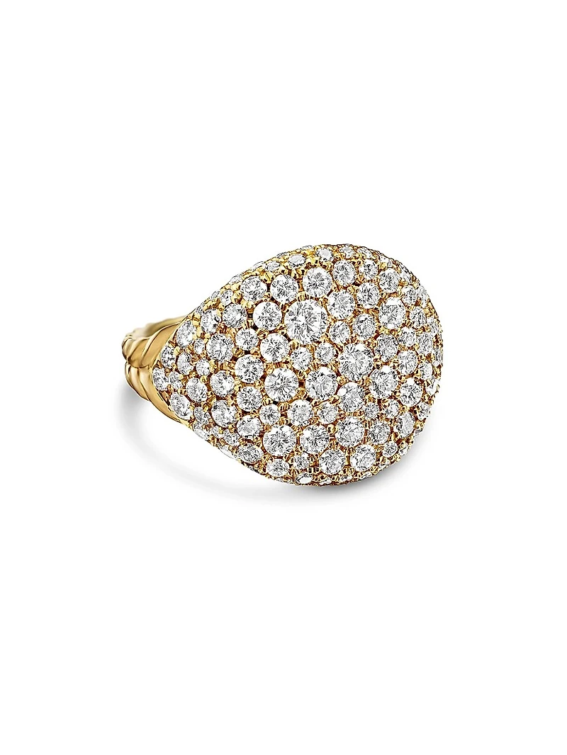 Chevron Pinky Ring 18K Yellow Gold