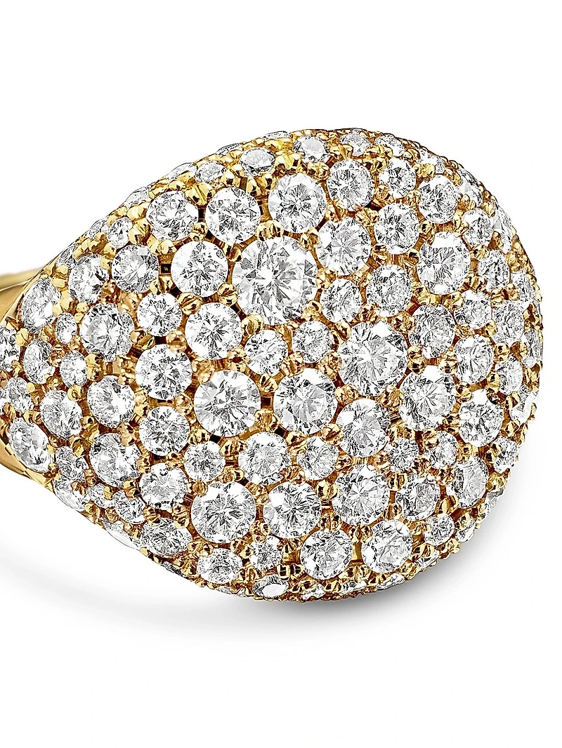 Chevron Pinky Ring 18K Yellow Gold