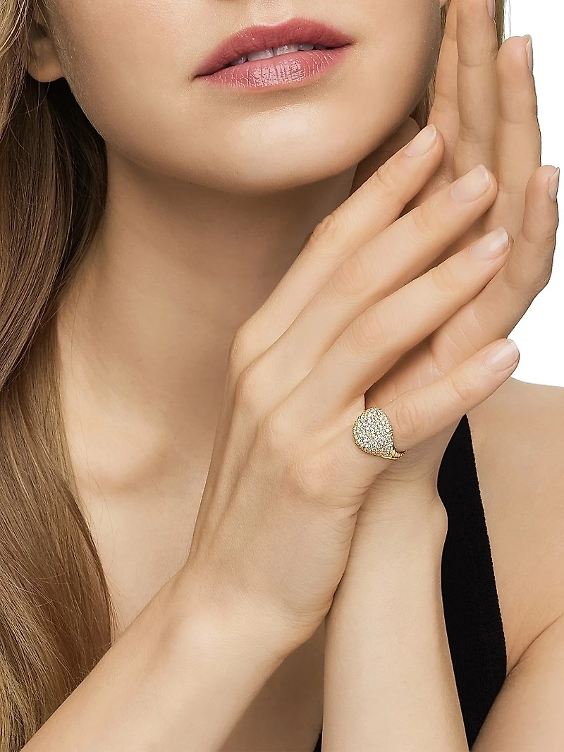 Chevron Pinky Ring 18K Yellow Gold