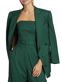 Wool Strapless Bustier Top