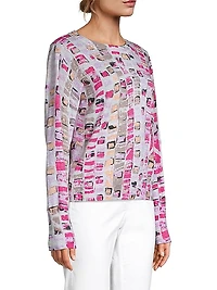 Geometric Mosaic Cotton-Blend Sweater