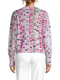 Geometric Mosaic Cotton-Blend Sweater